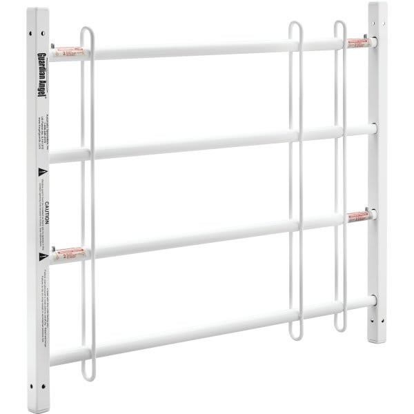 Guardian Angel Window Guard With Safety Release, 4-Bar, 90-120 Wide