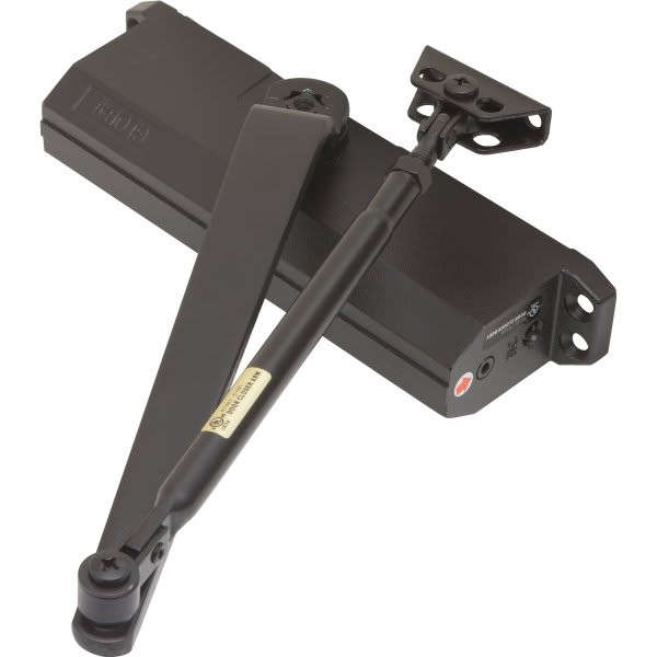 Shield Security Size 1-4 Ada Heavy-Duty Hydraulic Door Closer, Bronze