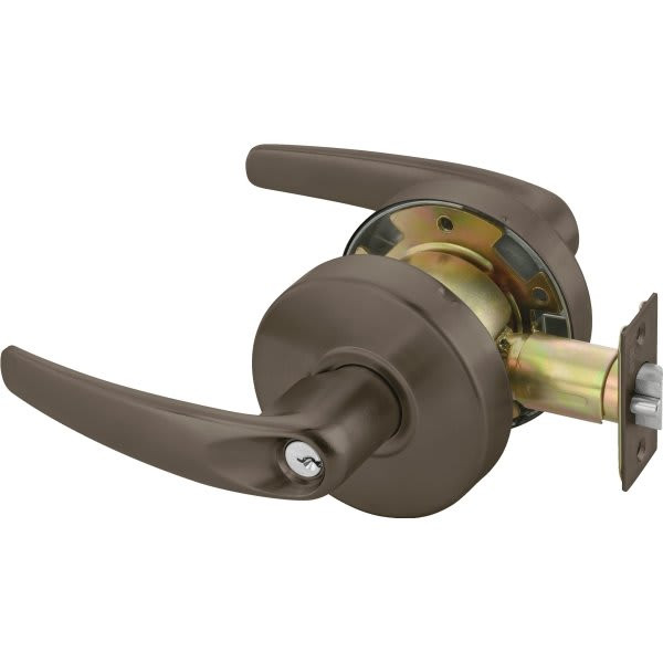 Yale 4600 Monroe Lever Storeroom/Closet Lockset W/ Key Lock (Dark Oxidized Satin Bronze)