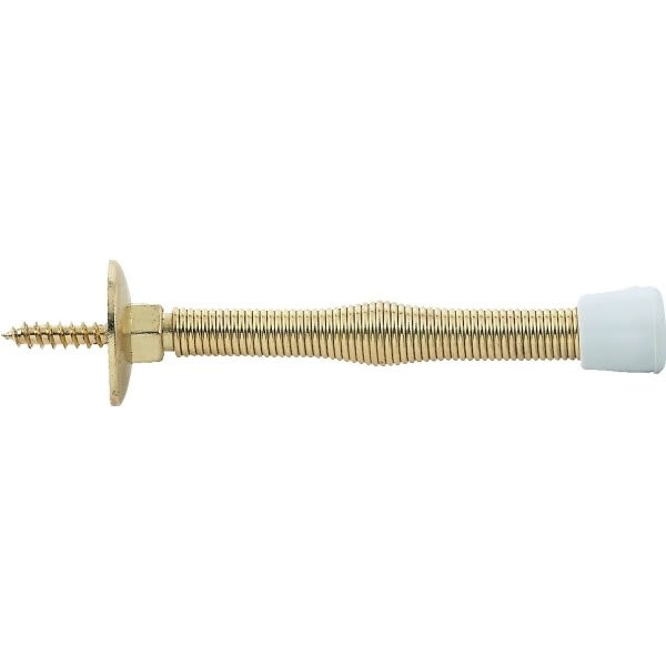 3 In Economy Flexible Spring Door Stop (50-Pack) (Brass)