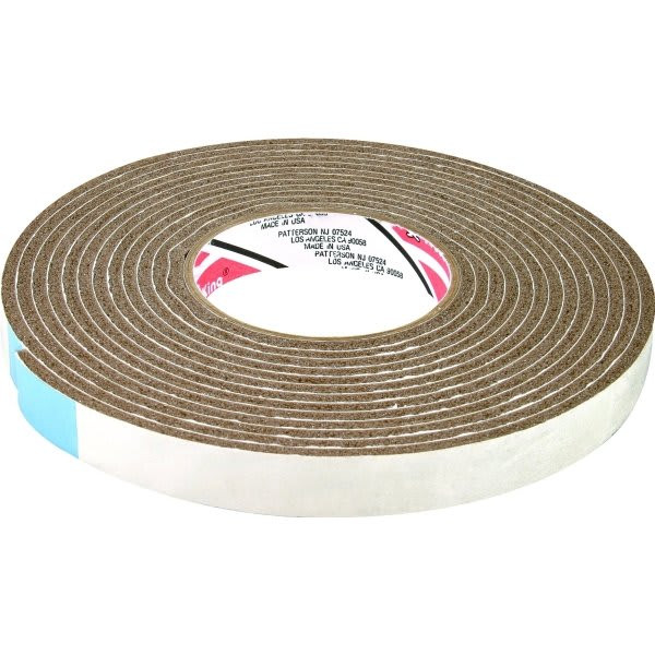 Frost King 17' Length X 3/8" Width Vinyl Foam Tape Brown