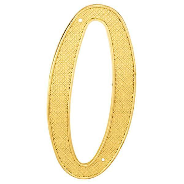 4" Brass Number 0, Package Of 2