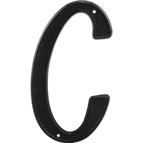 4" Black Letter C, Package Of 2