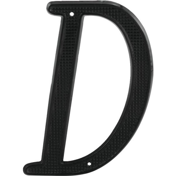 4" Black Letter D, Package Of 2