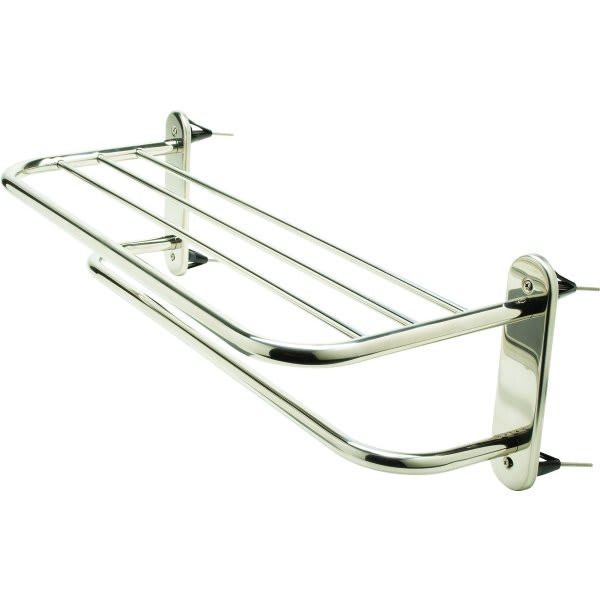 Wingits Polished Stainless Steel Towel Shelf And Bar 24" Exposed Mount