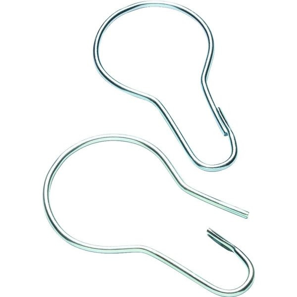 Chrome Shower Curtain Rings 24pk