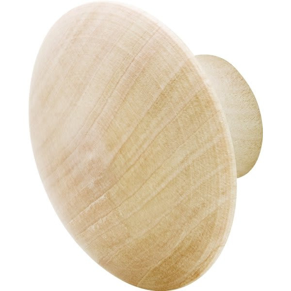 1-3/4" Bi-Fold Door Knob Wood, Package Of 10