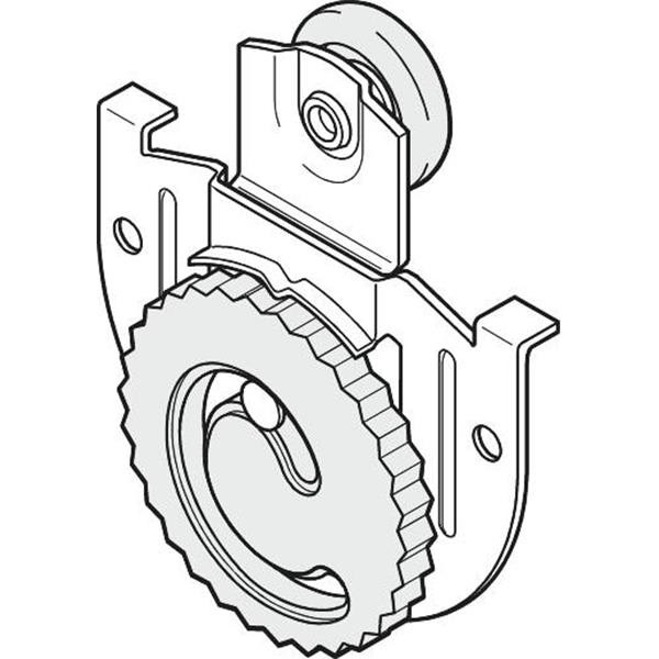 Wardrobe Bi-Pass Door Front 7/8" Dia Roller 1/8" Offset Stanley Package Of 2