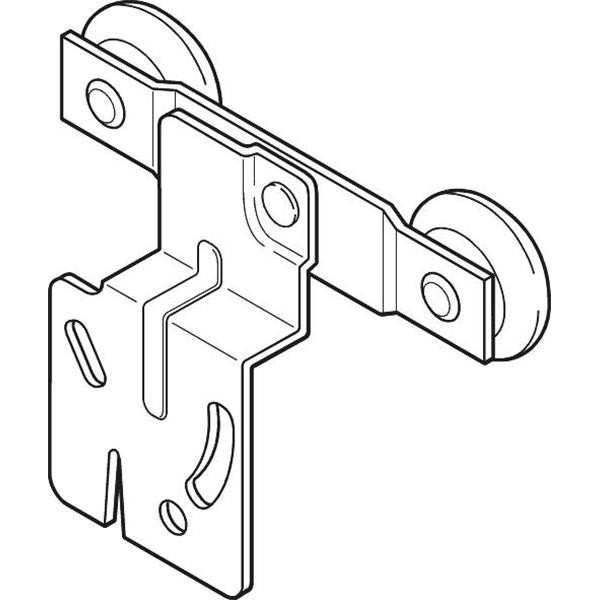 1.3" X 2.3" X 4.1" Rear Acme Wardrobe Roller Package Of 2