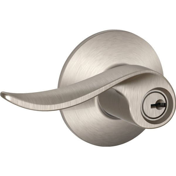 Schlage Sacramento F Series Lever, Entry, Grade Aaa, Satin Nickel