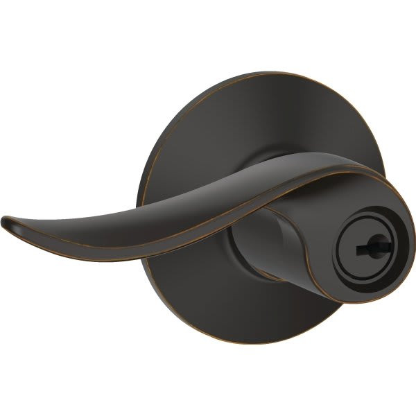 Schlage Sacramento F Series Lever, Entry, Grade Aaa, Aged Bronze