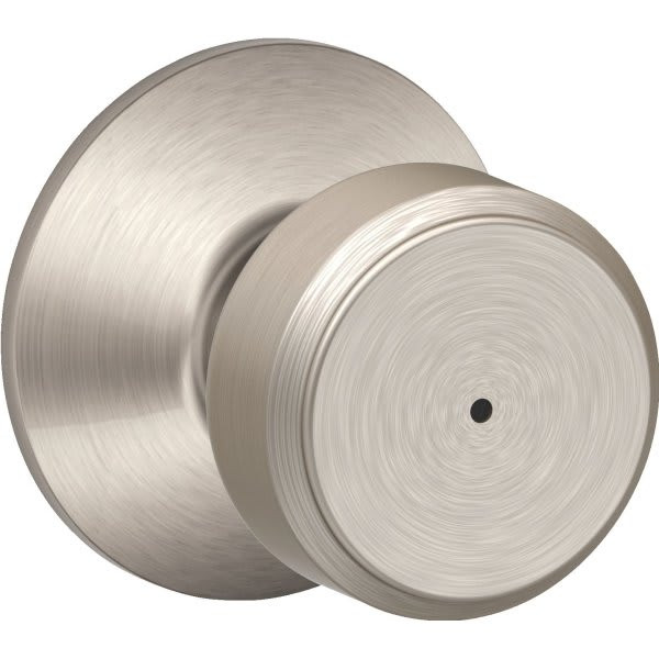 Schlage Bowery F Series Knob, Privacy, Grade Aaa, Satin Nickel