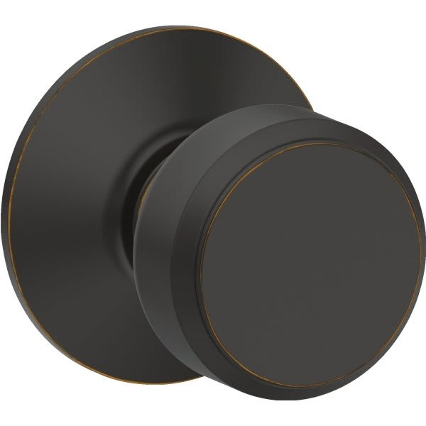 Schlage Bowery F Series Knob, Non-Turning, Grade Aaa, Aged Bronze