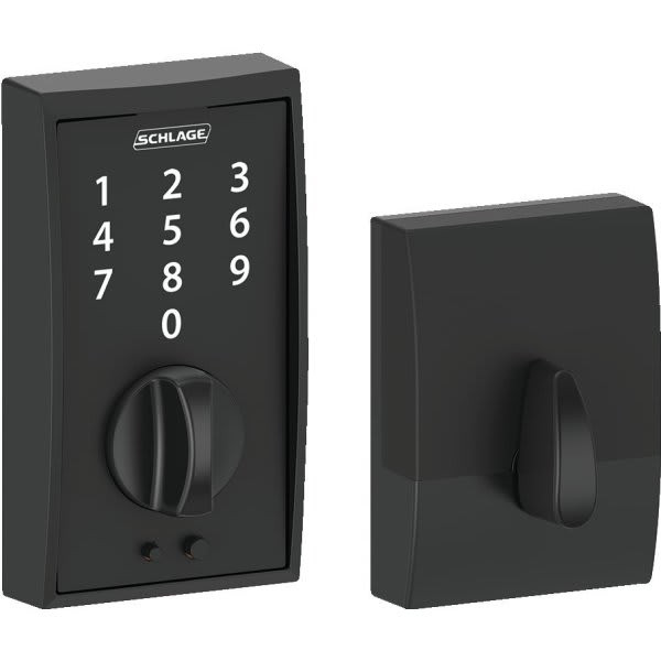 Schlage Century Style Touch Electronic Deadbolt, Matte Black