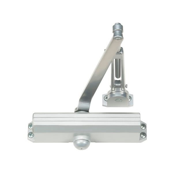 Norton Door Controls Surface Door Closer Hold Open Adjustable Size 3-6, Aluminum