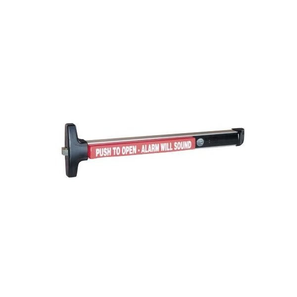 Detex 48 Rim Exit Device With Alarm Satin Aluminum Includes Surface Strike 99