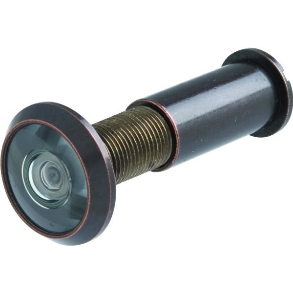 130-Degree 9/16-Inch Diameter Fire-Rated Glass Lens Door Viewer In Bronze