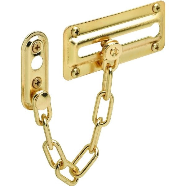 2-11/16 In Brass Chain Door Lock (25-Pack) (Brass)