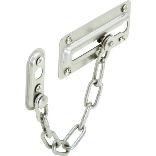 2-11/16 In Steel Chain Door Lock (2-Pack) (Satin Nickel)