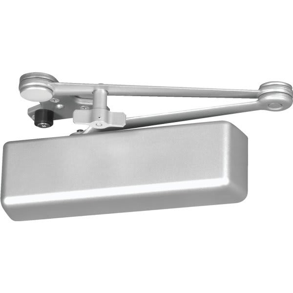 Accentra Cast Iron Door Closer Adjustable 1-6 Hold Open, Aluminum Tri-Style