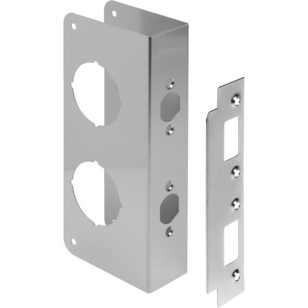 10.88 X 3.88 In Steel Combination Deadbolt Door Repair Cover (Stainless Steel)