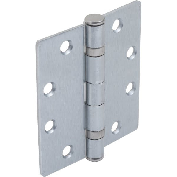 4-1/2" Commercial Ball Bearing Door Hinge Satin Chrome Package Of 3