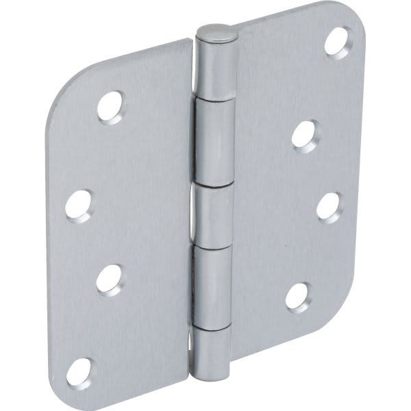 4" Residential Plain Bearing Door Hinge Satin Chrome, Package Of 2