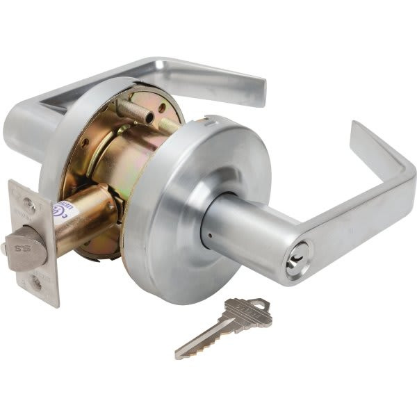 Shield Security Commercial Liverpool Storeroom Lever, Satin Chrome
