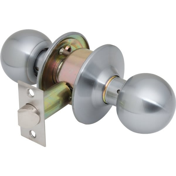 Shield Security 913701 Radcliff Passage Knob, 2.75" Backset, Grade 2, Satin Chrome
