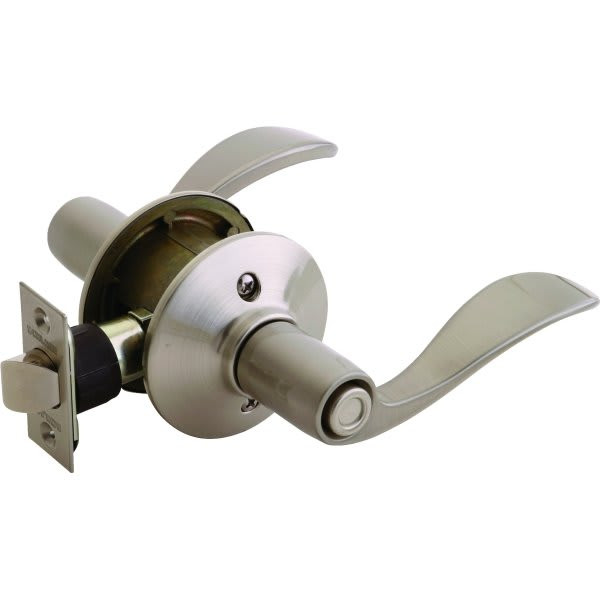 Schlage Accent F Series Lever, Privacy, Grade Aaa, Metal, Satin Nickel