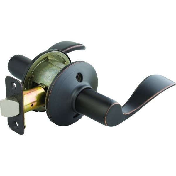 Schlage Accent F Series Lever, Passage, Grade Aaa, Metal, Aged Bronze