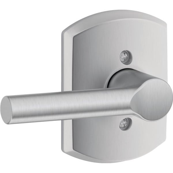 Schlage Broadway F Series Lever With Greenwich Trim, Non-Turning, Grade Aaa, Satin Chrome