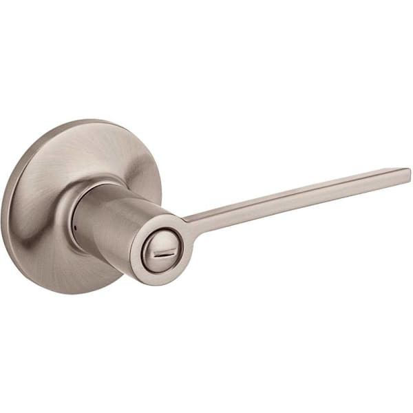 Kwikset Palmina Satin Nickel Bed/Bath Privacy Door Lever