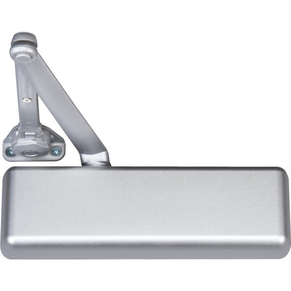 Norton 410 Series Cast Iron Door Closer, Hold Open, Tri Packed - Satin Chrome