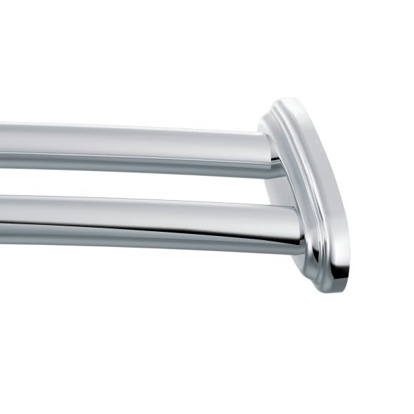 Moen Chrome Double Adjustable Curved Shower Rod