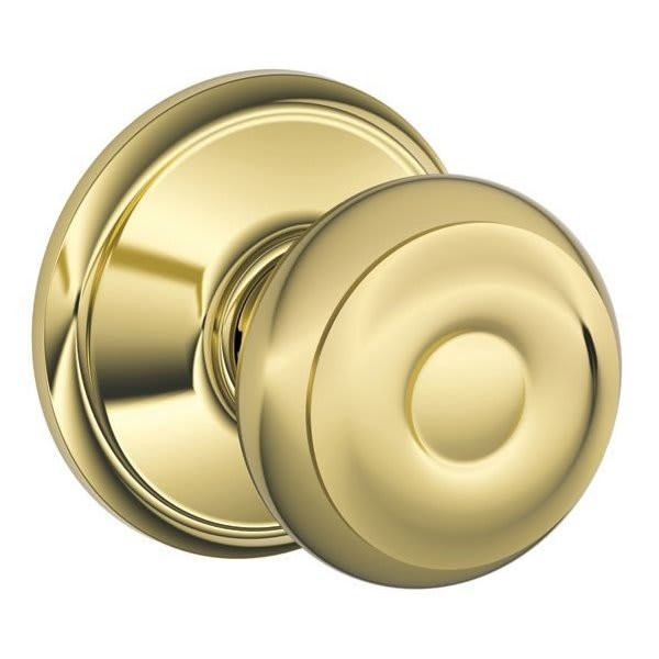 Schlage F-Series Lock F10 Passage Georgian Knob (Bright Brass)