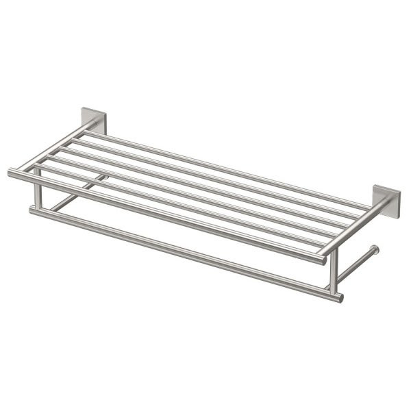 Gatco Elevate Minimalist Towel Rack In Satin Nickel