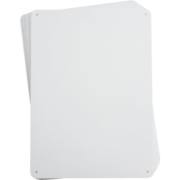 Brady Blank Aluminum Signs 10.25 In H X 14.25 In W Aluminum White