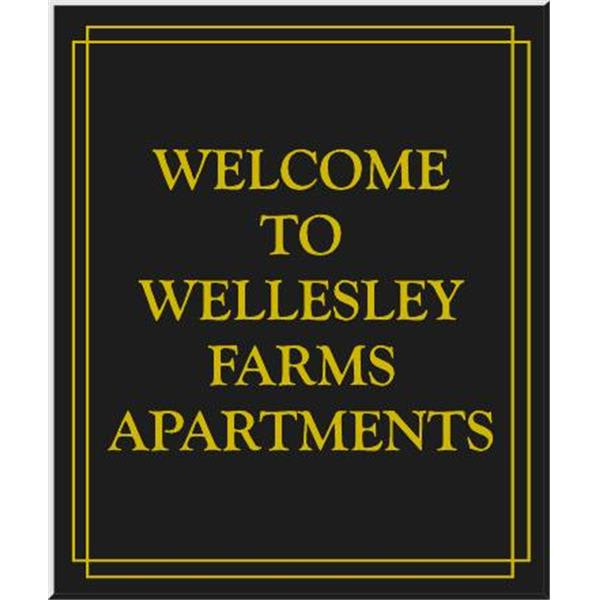 Back Engraved Custom Interior Sign, Black, 10 X 12