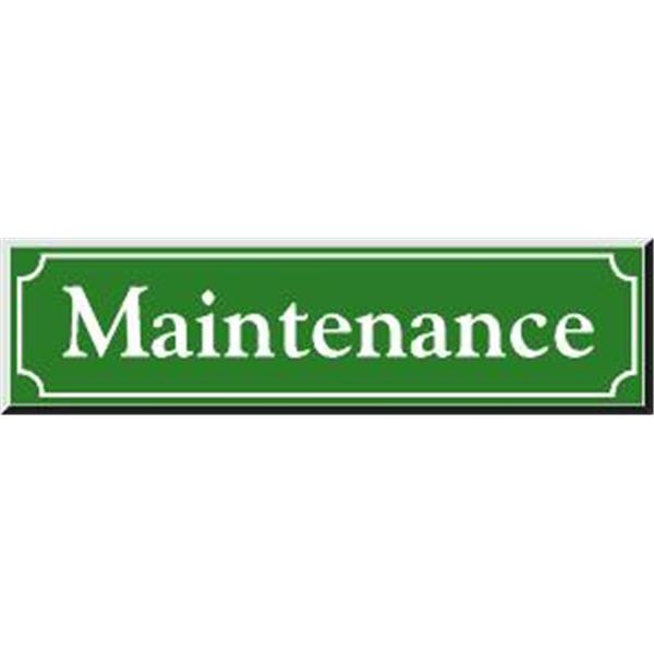Front Engraved Sign, Green, 8 X 2