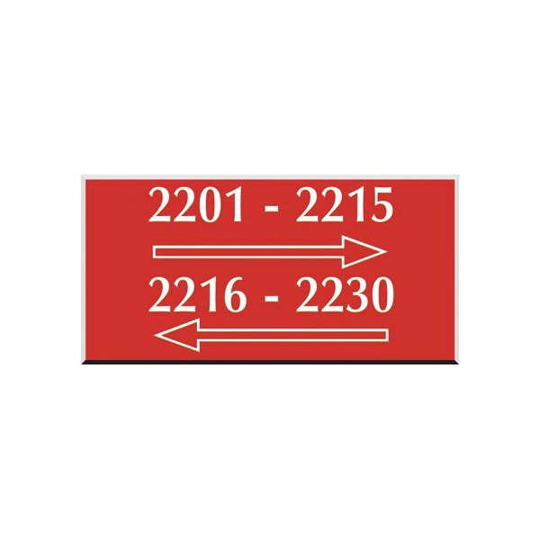 Front Engraved Sign, Red, 8 X 5