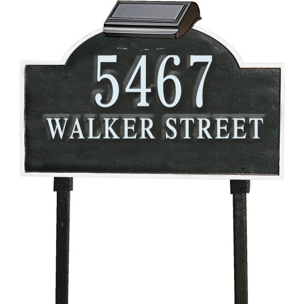 Solar Powered Lawn Plaque Light And Mount, Lasts 14 Hours, Bright White Led'S