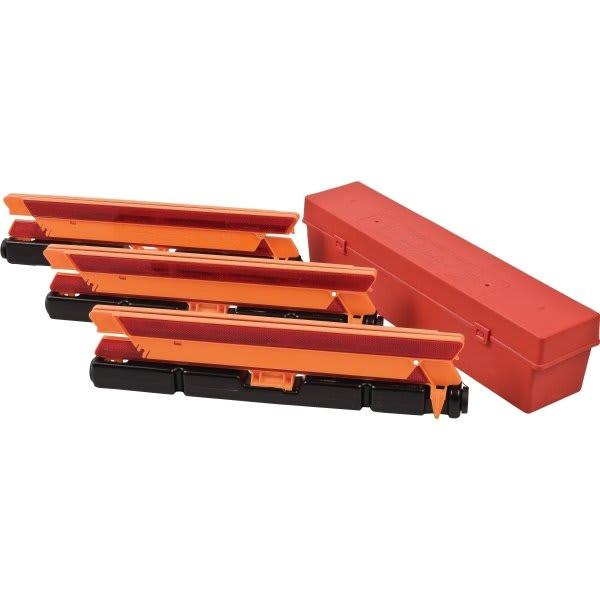 Brady Emergency Warning Triangles Set Of 3, Black, Orange, Red