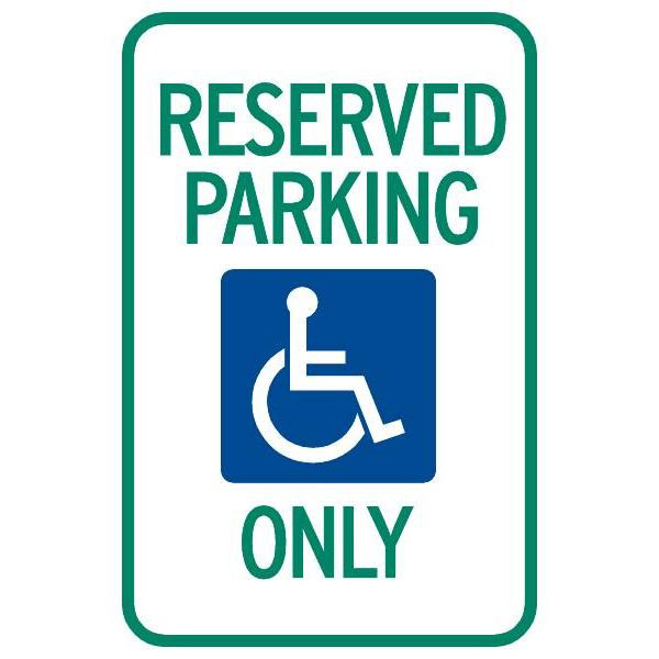 Michigan Reserved Parking Only" Disabled Parking Sign, Reflective, 12 X 18"