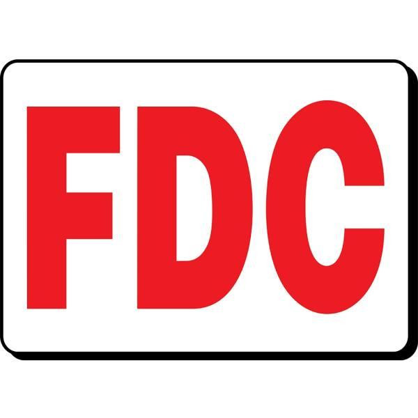 Hy-Ko  "Fdc" Sign, 10 X 14" Heavy Duty Aluminum