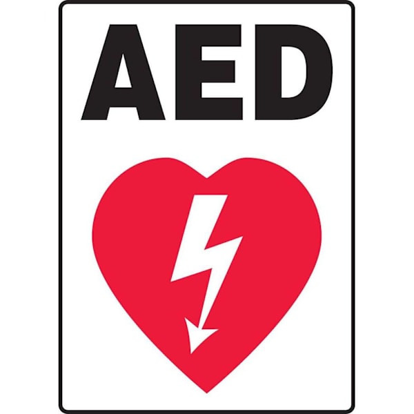 Accuform Safety Sign Aed Graphic 10" X 7" Plastic