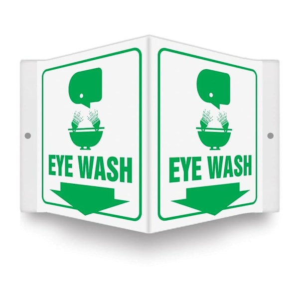 Accuform 6x5 Plastic Eye Wash 3d Projection Sign