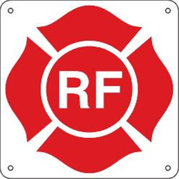 Brady 8.5 X 8.5" Aluminum "Rf" Truss Marking Sign