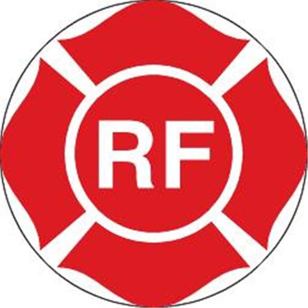 Brady 8 X 8"  "Rf" Truss Marking Adhesive Decal