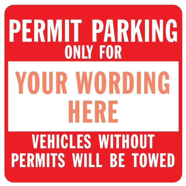 Semi-Custom Sign, Non-Reflective, 18 X 18
